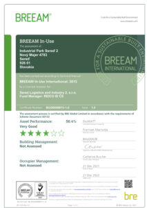 BREEAM IN USE – VERY GOOD